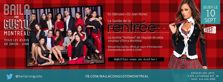 Baila Con Gusto *Montréal* - La Soirée de la Rentrée