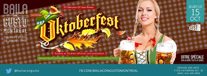 Baila Con Gusto *Montréal* - La Soirée Oktoberfest