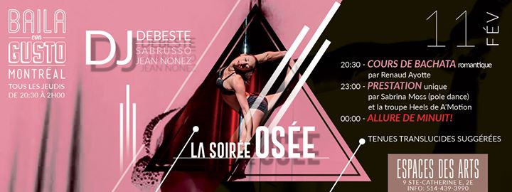 Baila Con Gusto *Montréal* - La soirée osée