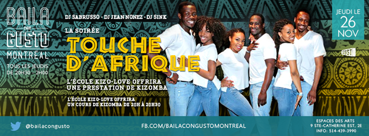Baila Con Gusto *Montréal" - La soirée touche d’Afrique