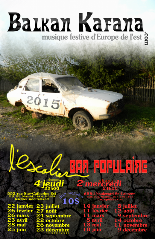 Balkan Kafana 4e jeudi du mois à L'Escalier