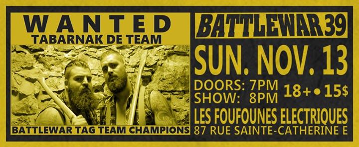 BATTLEWAR 39 - Live Pro Wrestling!