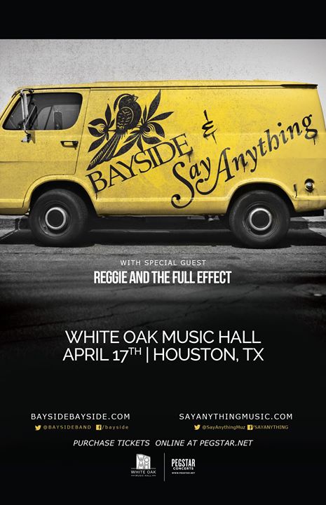 Bayside & Say Anything, Reggie And The Full Effect