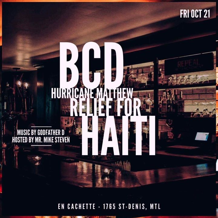 BCD Special event Fundraiser - Hurricane Matthew Relief for Haiti