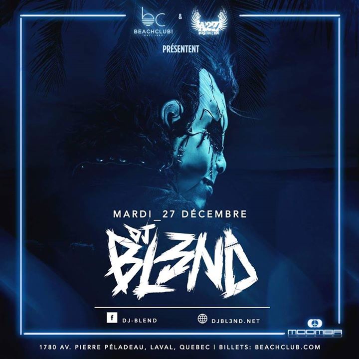 Beachclub Présente: DJ BL3ND au Moomba