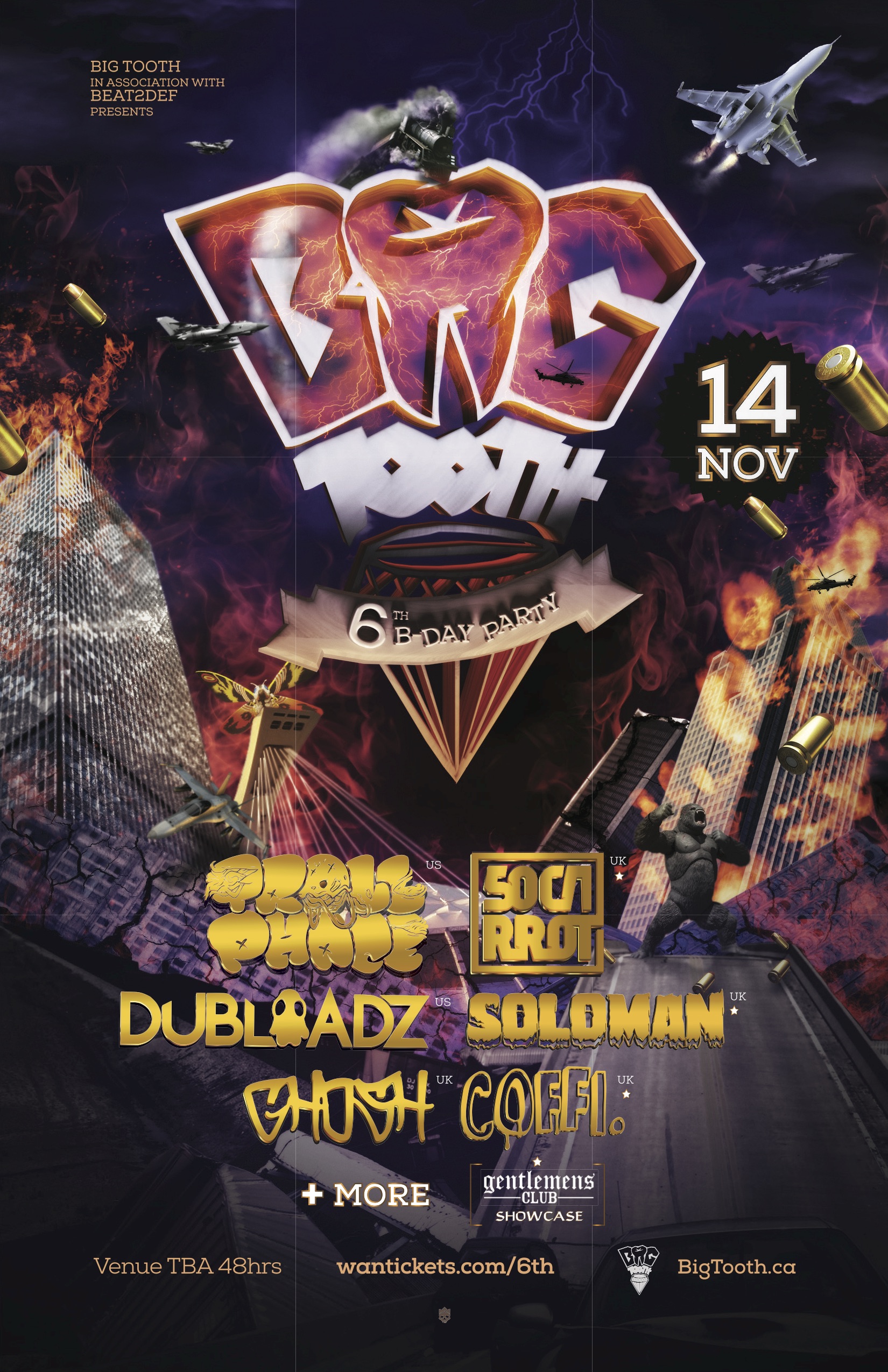 BIG TOOTH'S 6TH BDAY w/ 6 HEADLINERS