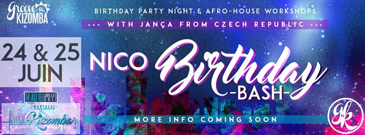 Birthday Party & Afro-House Workshops with Jança - 24 & 25 Juin