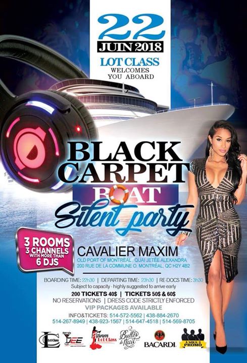 BLACK CARPET BOAT SILENT PARTY