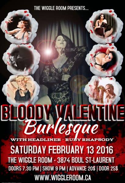 Bloody Valentine Burlesque - Saturday February 13 2016