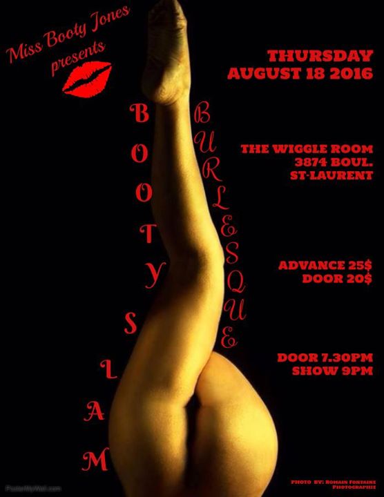 Booty Slam Burlesque - Thursday August 18 at The Wiggle Room