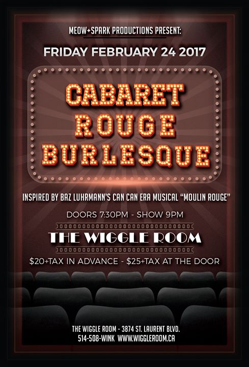 Cabaret ROUGE Burlesque at The Wiggle Room - February 24th 2017