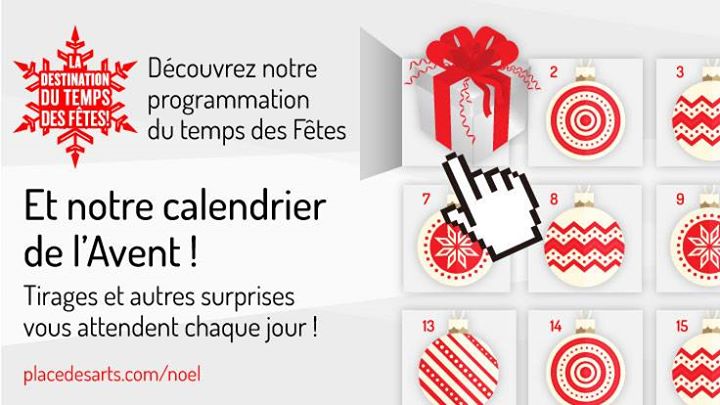 Calendrier de l'Avent - Place des Arts