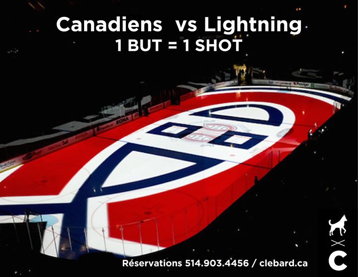 Canadiens vs Lightning au Clébard - 1 but = 1 shooter