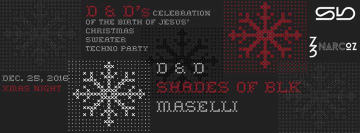 Celebration of the birth of Jesus' Xmas sweater Techno Party
