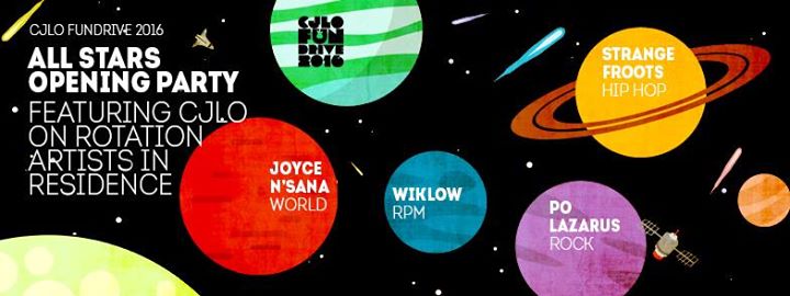 CJLO FUNdrive: Strange Froots, Joyce N'sana, Wiklow, Po Lazarus