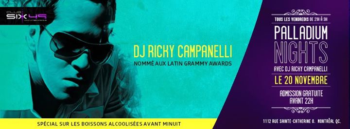 Club 6/49 - Soirée Palladium avec DJ Ricky Campanelli