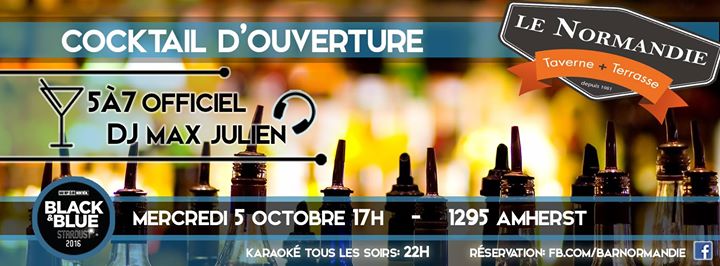 Cocktail du lancement Black & Blue 2016