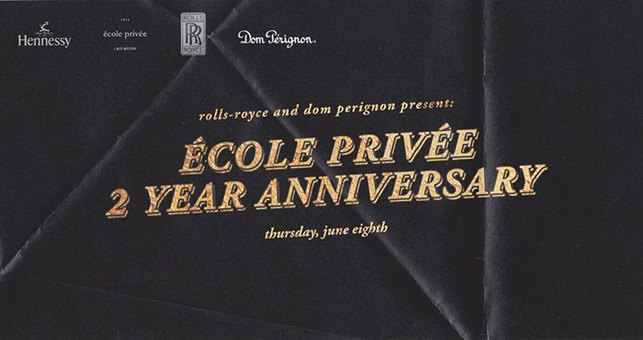 École Privée 2 Year Anniversary c/o Rolls Royce & Dom Perignon