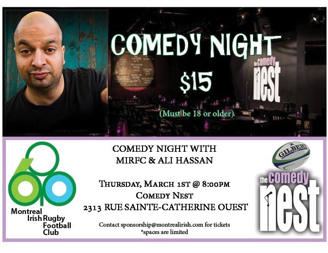 Comedy Night Fundraiser with MIRFC , 2nd Edition!