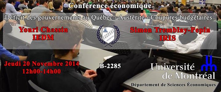 Conférence - Déficit des gouvernements au Québec - Austérité