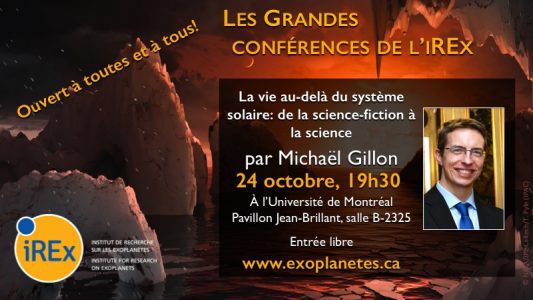 Conférence gratuite sur la vie au-delà du système solaire, iREx/UdeM