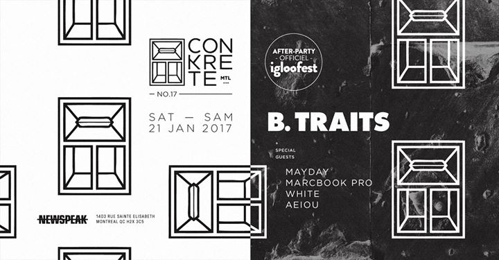 Conkrete 016: B.Traits // Mayday // AEIOU // White // MarcbookPr