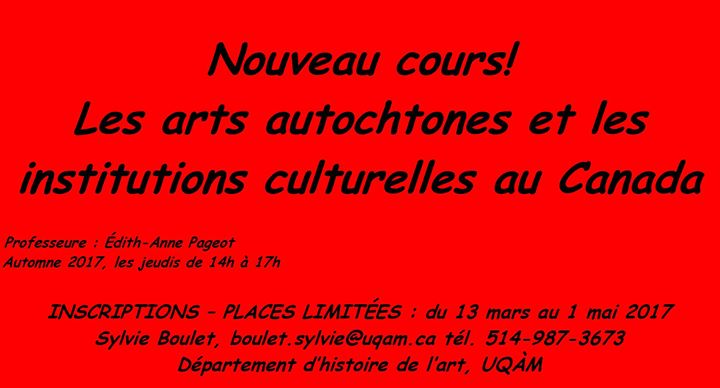 Cours: Les arts autochtones et les institutions culturelles