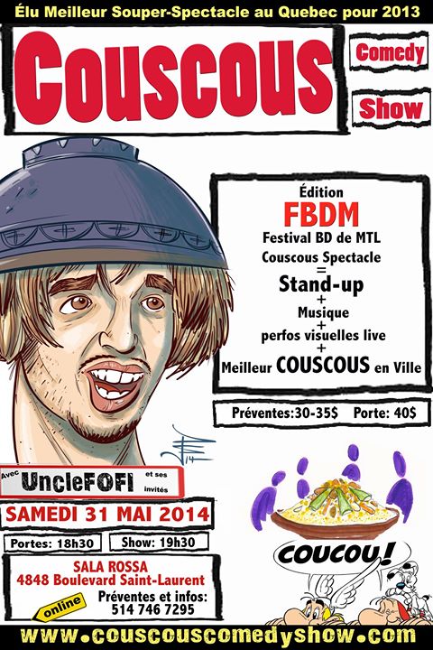 COUSCOUS COMEDY SHOW: Édition Festival BD Mtl. Places très limited