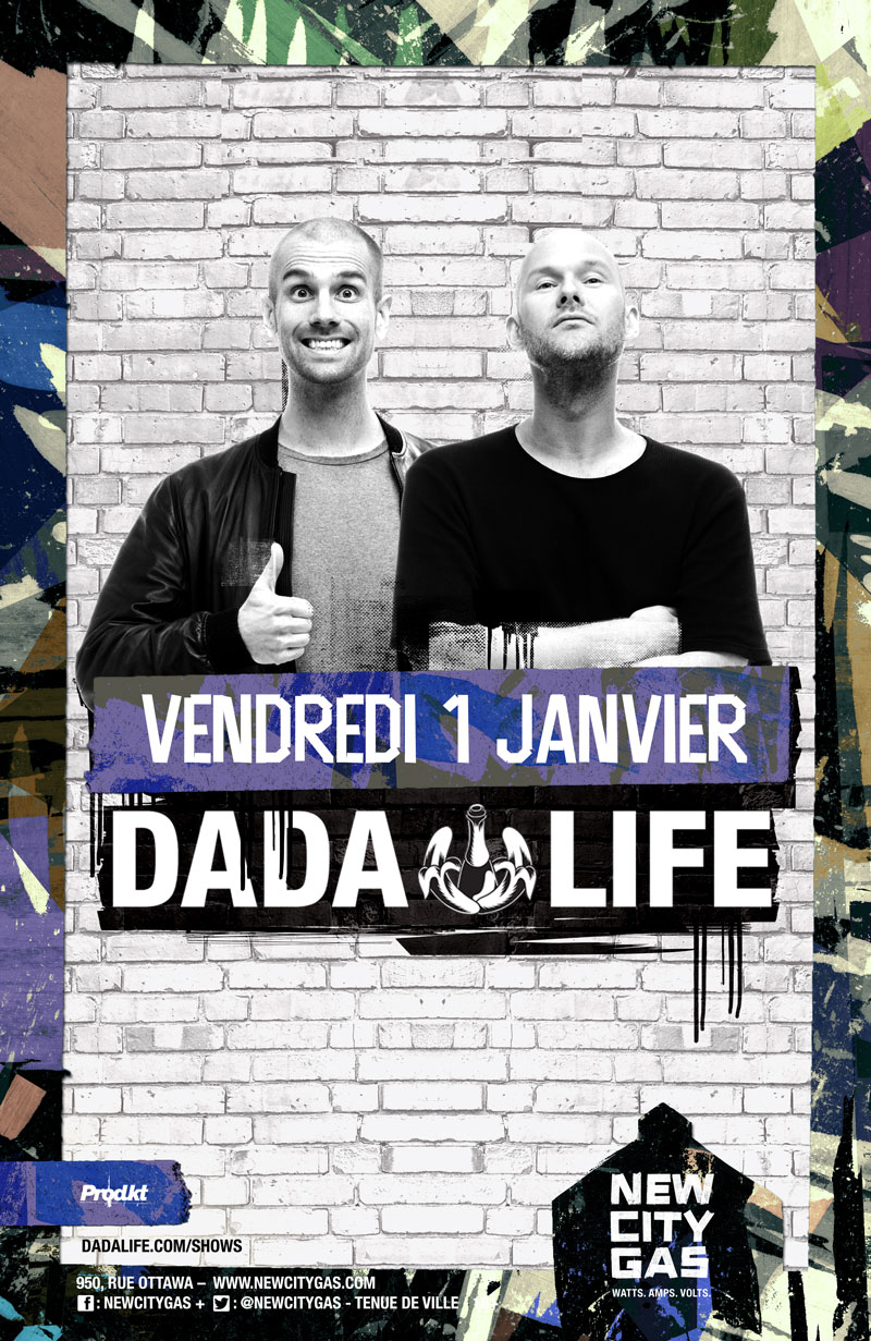 Dada Life au New City Gas - Vendredi 1 Janvier