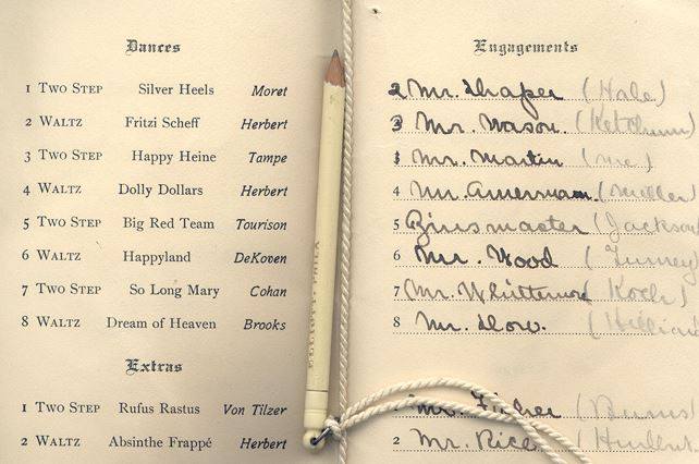 Dance card soirée avec les PROFS du 88