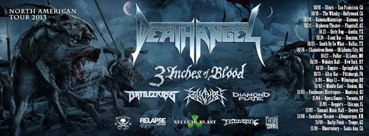 Death Angel + 3 inches of blood + Battlecross + Revocation + Diamond Plate