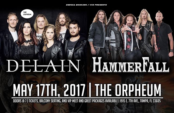 Delain, HammerFall at The Orpheum