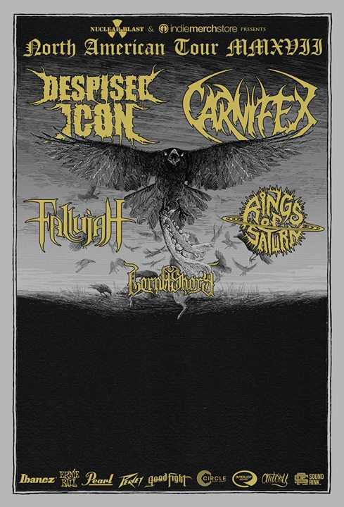 Despised Icon • Carnifex • Fallujah • Rings of Saturn • Lorna Shore // Dimanche 19 mars 2017 // Imperial Bell