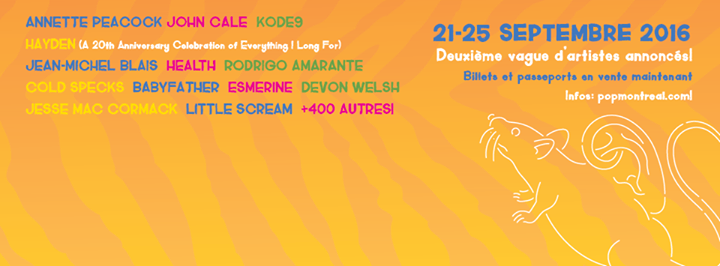 Devon Welsh / Commander Clark / Belave / Copcar Bonfire à POP Montréal 2016 / 24 septembre