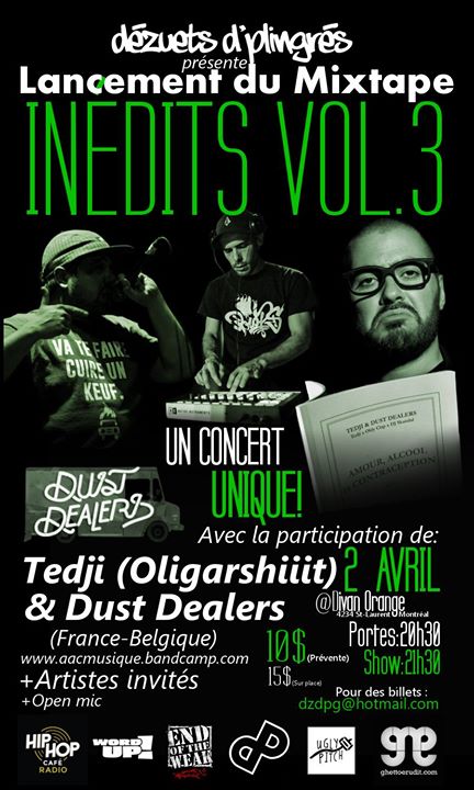 DÉZUETS D'PLINGRÉS - LANCEMENT INÉDITS VOL.3 (Avec TEDJI & DUST DEALERS)