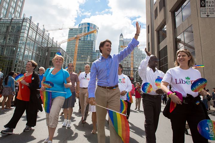 Défilé de la Fierté à Montreal avec le Parti libéral du Canada