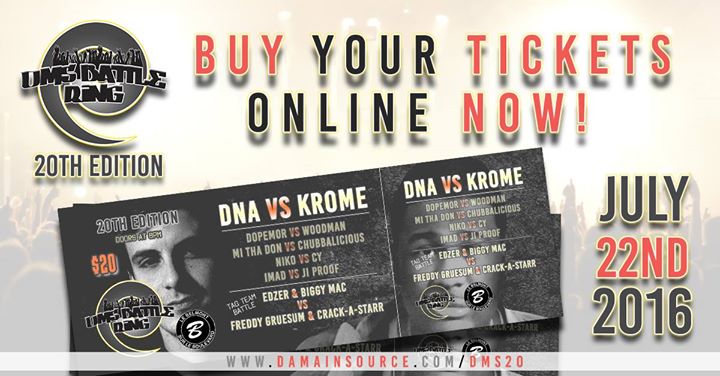 DMS Battle Ring 20th Edition - KROME VS DNA