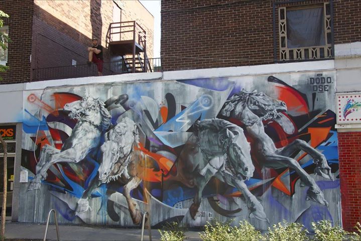 Dodo Ose ( A'Shop Montréal ) sur Le MUR Oberkampf