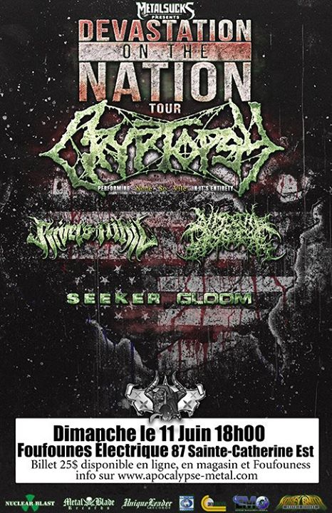 DOTN : Cryptopsy, Rivers of Nihil, Visceral Disgorge