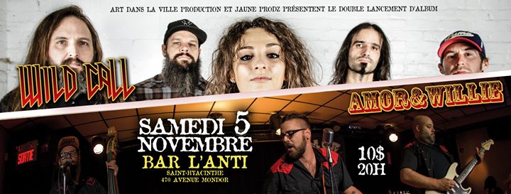Double lancement d'album de Wild Call et Amor & Willie, L'Anti