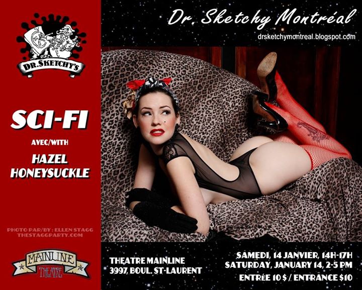 Dr. Sketchy Montréal - Sci-Fi avec/with Hazel Honeysuckle