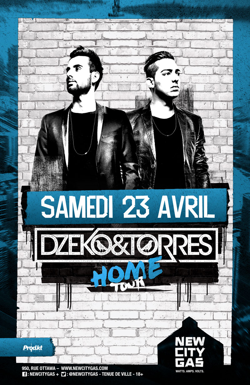 Dzeko & Torres au New City Gas - Samedi 23 Avril