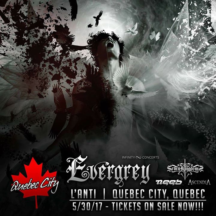 Evergrey • Seven Kingdoms • Need • Ascendia // Mardi 30 mai 2017 // L'Anti Bar & Spectacles