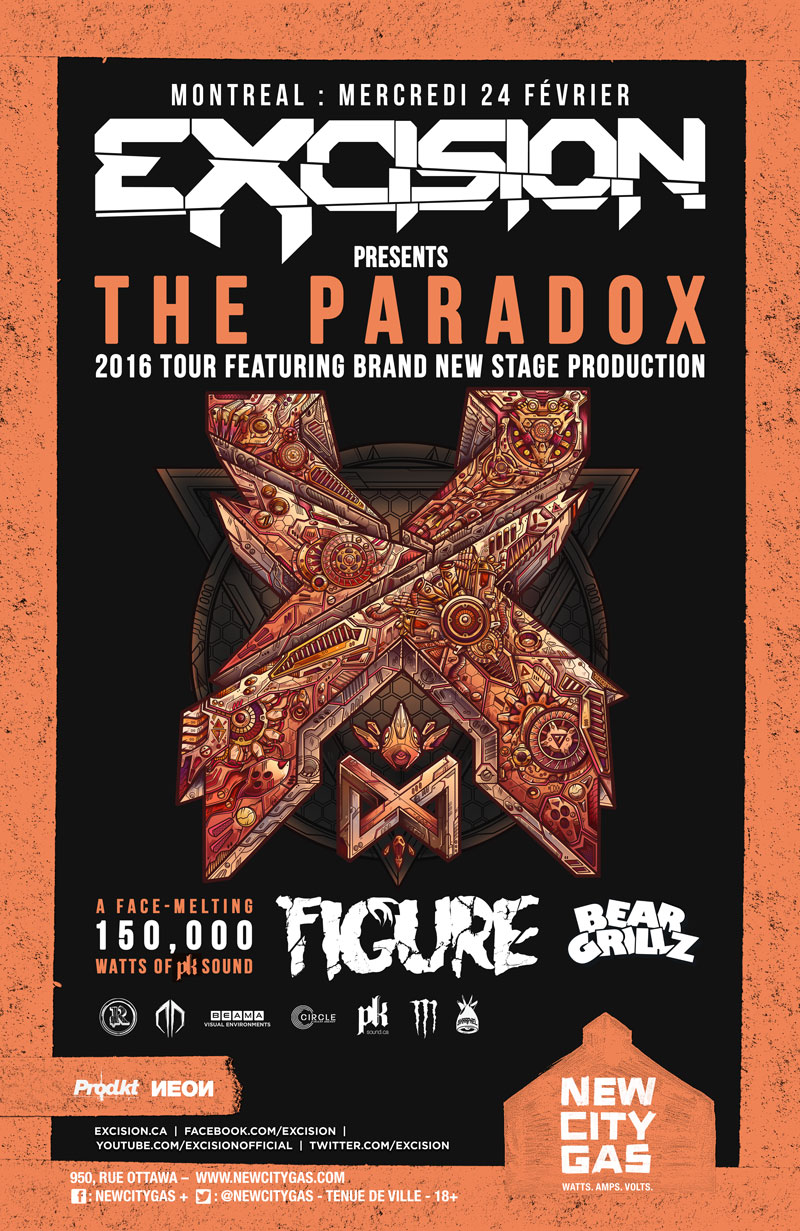 Excision au New City Gas - Mercredi 24 Février