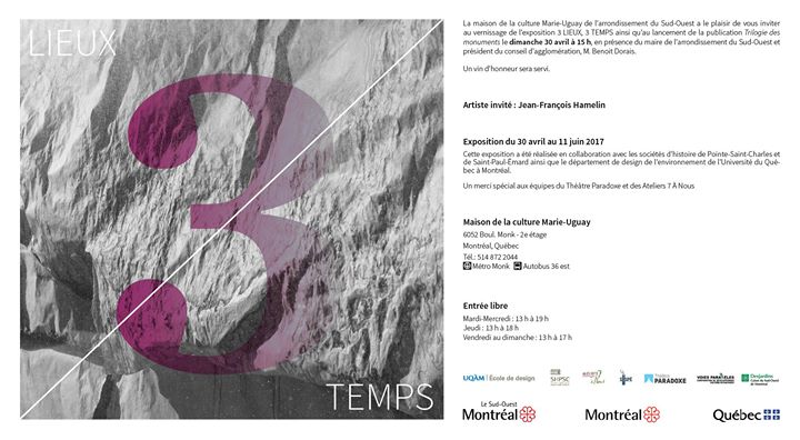 Exposition: 3 LIEUX 3 TEMPS