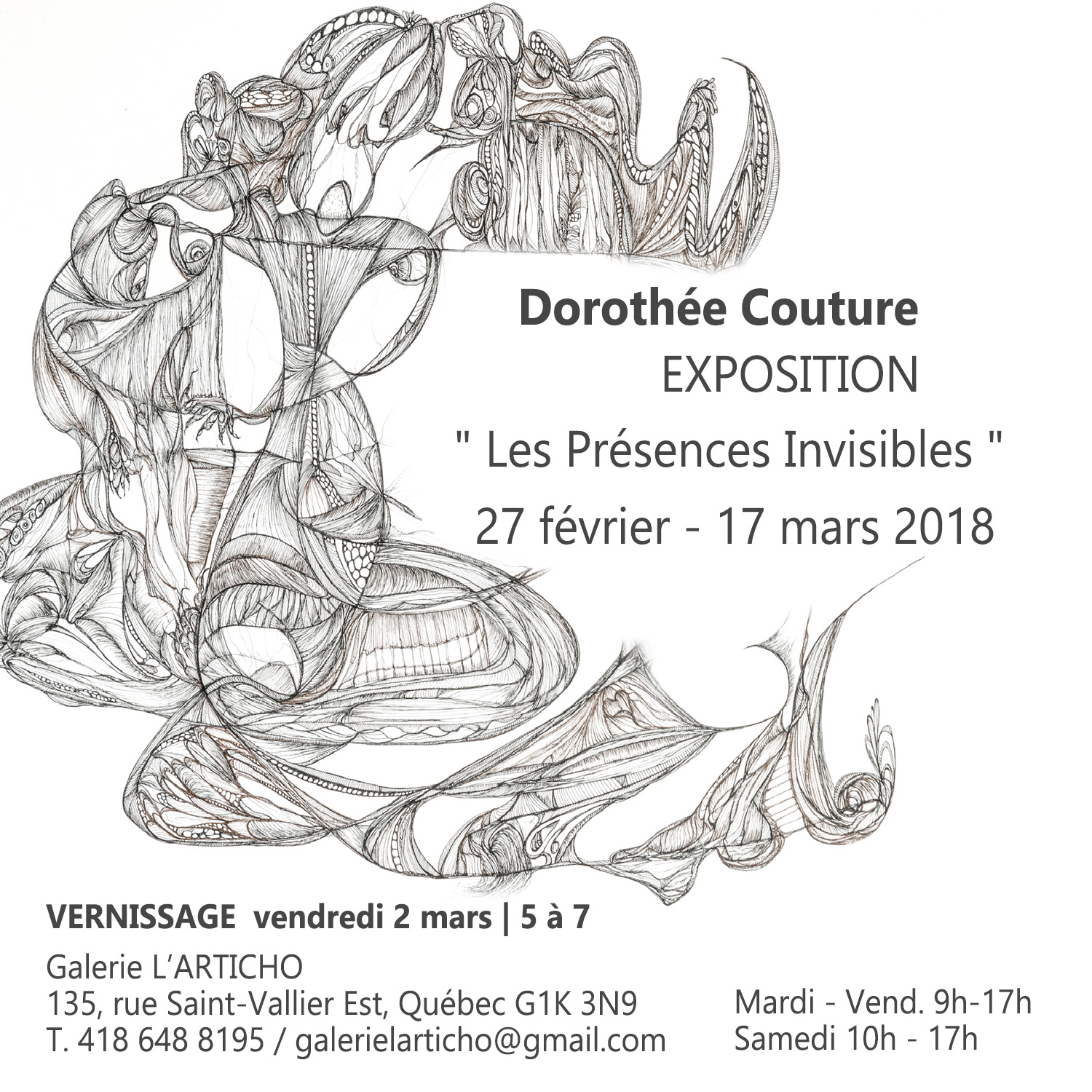 Exposition Dorothée Couture / Les présences Invisibles