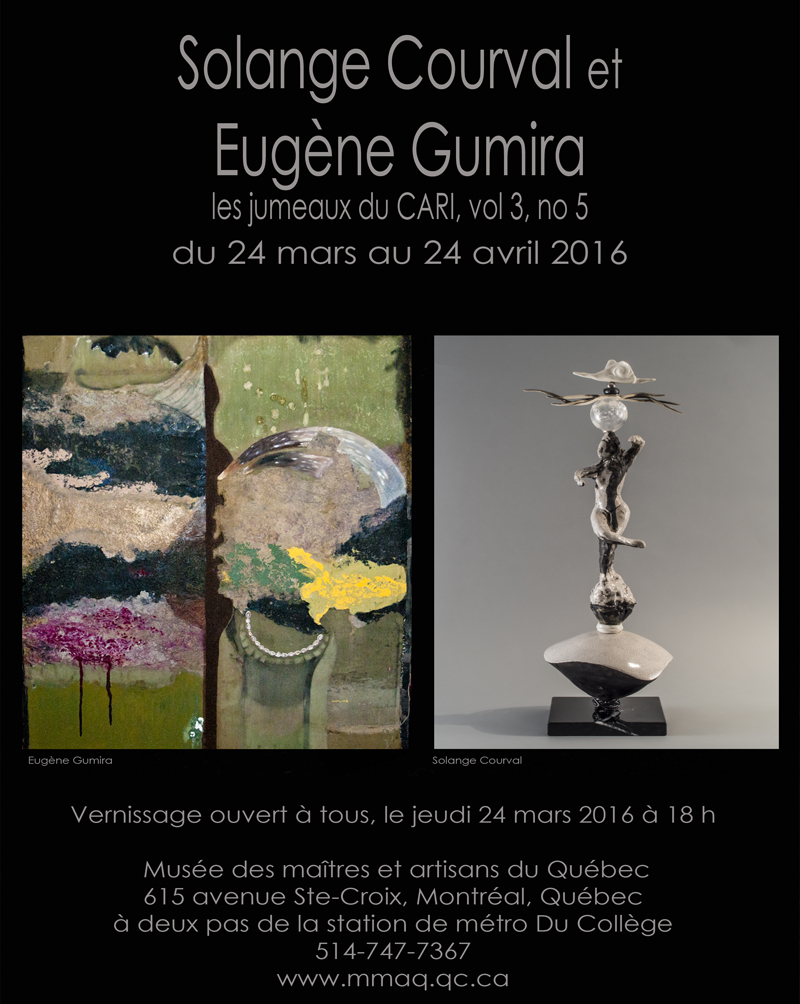 Exposition Les Jumeaux du CARI 'Eugène Gumira et Solange Cournval'