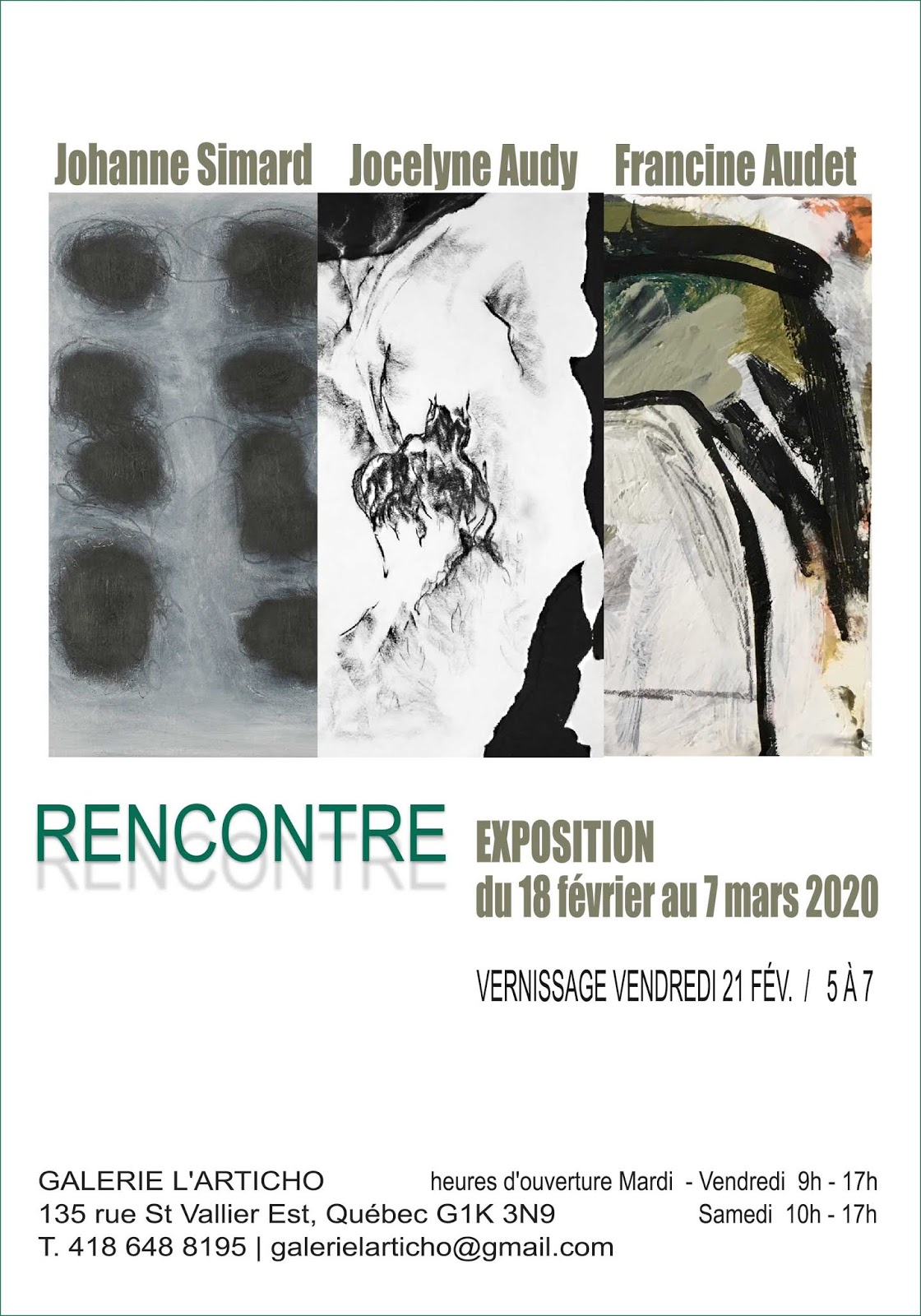 Exposition RENCONTRE - trio d'artistes
