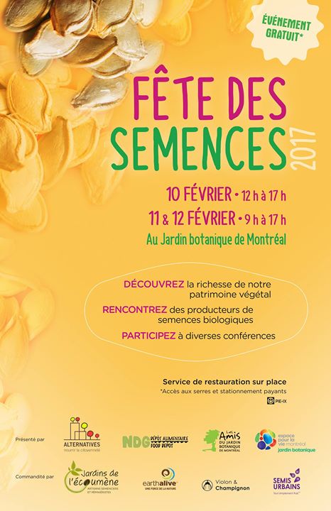 Fete des Semences de Montréal - semences, conférences et encore+