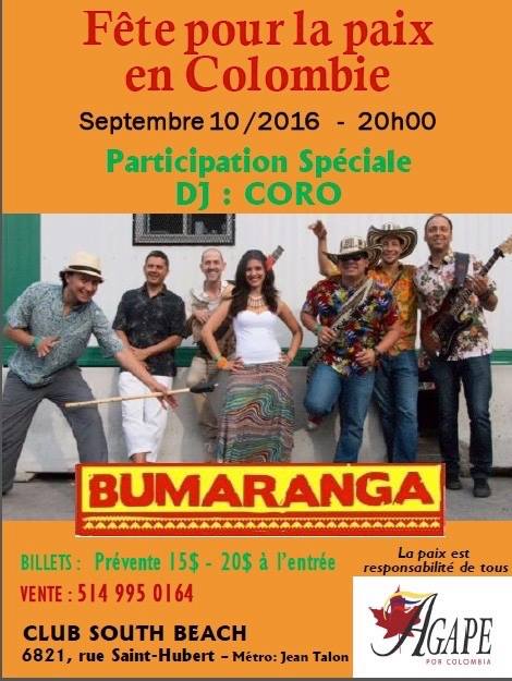 Fête pour la paix en Colombie